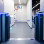 Speed Gate GT-60 in operation — anti-tailgating optical turnstile